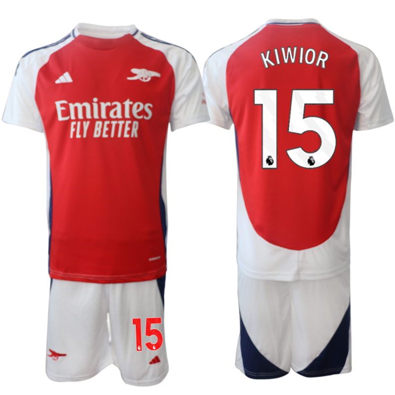Men 2024-2025 Club Arsenal home Red #15 Soccer Jersey->arsenal jersey->Soccer Club Jersey